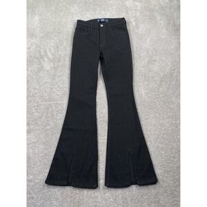 Hollister Black Flare Jeans with Front Hem Slits